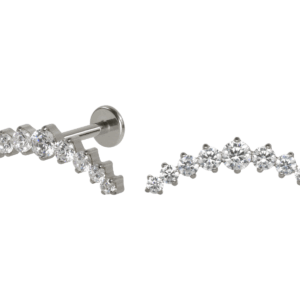 LABRET TITÂNIO R/I CLUSTER 9 ZIRCÔNIAS - Imagem 1