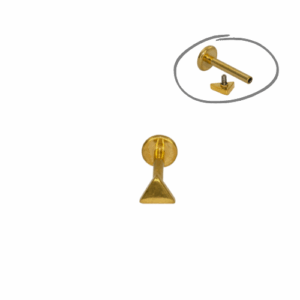 LABRET TITÂNIO PVD GOLD R/I TRIÂNGULO - Imagem 1