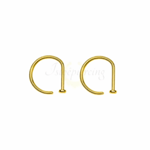 NOSTRIL ARGOLA OPEN D TITÂNIO PVD GOLD - 0.8 X 8MM - Imagem 1