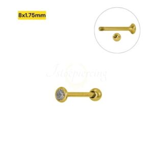 MICRO RETO AÇO PVD GOLD AUSTRALIANO - 1.0 X 8 X 1.75 X 2 - Imagem 1