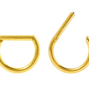 MEIA ARGOLA CLICKER AÇO PVD GOLD - 1.2 X 8MM - Imagem 1