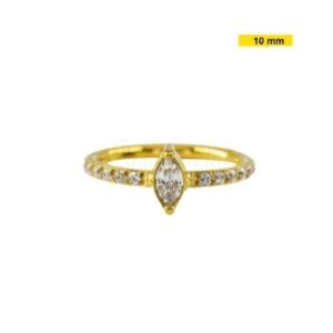 SEGMENTO CLICKER AÇO PVD GOLD CRAVEJADO PONTO DE LUZ - 10MM - Imagem 1