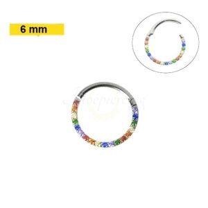 SEGMENTO CLICKER AÇO FRONTAL MULTI COLORS - 6MM - Imagem 1