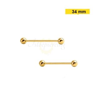 MEGABELL TRANSVERSAL PVD GOLD 1.2 X 34 X 4MM - Imagem 1