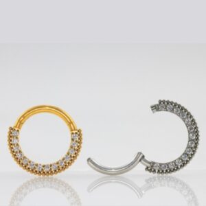 SEGMENTO CLICKER AÇO PVD GOLD INDIANO C/ PEDRA MOD7 - Imagem 4