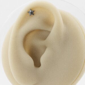 LABRET TITÂNIO R/I ESTRELA DIAMANTADA - Imagem 4