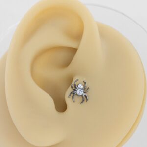 LABRET TITÂNIO R/I ARANHA C/ PEDRA - Imagem 5
