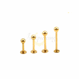 LABRET BANHADO A OURO 1.2 X  8 X 3MM - Imagem 1