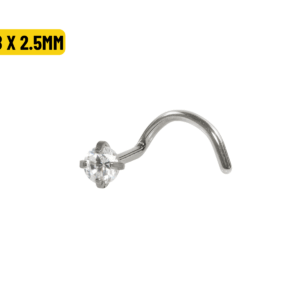 NOSTRIL TITÂNIO PVD GOLD C/ GARRAS - 0.8 X 2.5MM - Imagem 1