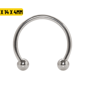 FERRADURA TITÂNIO R/INTERNA - 1.6 X 14 X 4MM - Imagem 1