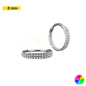 SEGMENTO CLICKER TITÂNIO C/ ZIRCÔNIA DUPLA - 8MM - Imagem 1