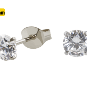 PAR BRINCO TITÂNIO C/ ZIRCÔNIA - 4MM - Imagem 1