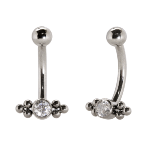 MICRO CURVO TITÂNIO R/I INDIANO C/ ZIRCÔNIA - 1.2 X 8MM - Imagem 1