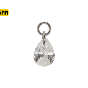 PINGENTE AVULSO TITÂNIO GOTA ZIRCÔNIA - 5/7MM - Imagem 1