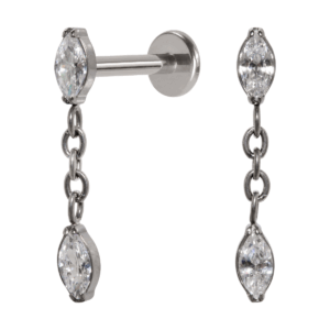 LABRET TITÂNIO R/I ZIRCÔNIA C/ PINGENTE - Imagem 1