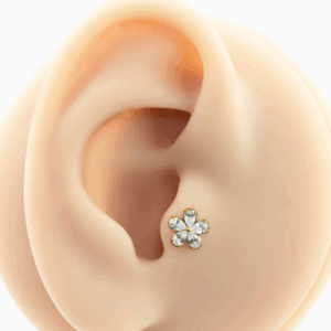 LABRET TITÂNIO R/I FLOR C/ ZIRCÔNIA - Imagem 4