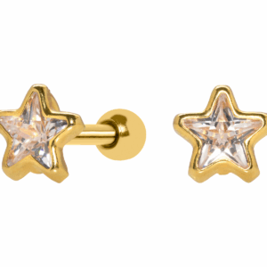 MICRO RETO ESTRELA C3 - BANHADO A OURO - Imagem 1