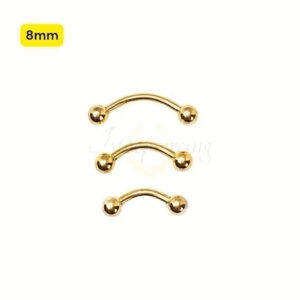 MICRO CURVO TITÂNIO PVD GOLD 1.2 X 8 X 3