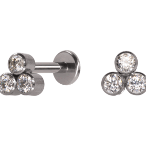 LABRET TITÂNIO R/I TRINITY FLAT/ PEDRA - Imagem 1