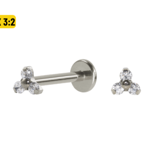 LABRET TITÂNIO R/I TRINITY C/ ZIRCÔNIA - 8 X 3:2 - Imagem 1
