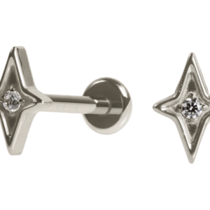 LABRET TITÂNIO R/I ESTRELA C/ ZIRCÔNIA - Imagem 1