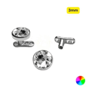 MICRODERMAL TITÂNIO P/ BRANCA - 3MM - Imagem 1