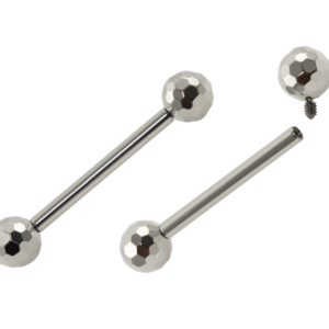 BARBELL RETO TITÂNIO R/I ESFERA LAPIDADA - 1.6 X 16 X 5MM - Imagem 1