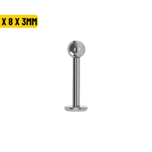 LABRET AÇO - 1.6 X 8 X 3MM - Imagem 1