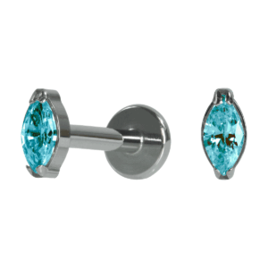 LABRET TITÂNIO R/I PONTO DE LUZ AZUL - 2 /4.5MM - Imagem 1
