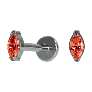 LABRET TITÂNIO R/I PONTO DE LUZ LARANJA - 2 /4.5MM - Imagem 1