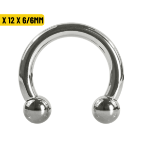 FERRADURA TITÂNIO R/INTERNA - 3.0 X 12 X 6/6MM - Imagem 1