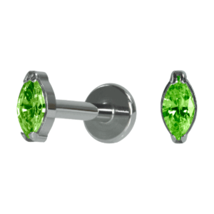 LABRET TITÂNIO R/I PONTO DE LUZ VERDE - 2 /4.5MM - Imagem 1
