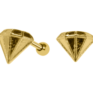 MICRO RETO DIAMANTE C28 - BANHADO A OURO - Imagem 1