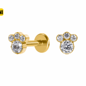 LABRET TITÂNIO R/I PATINHA MINI - PVD GOLD - Imagem 1