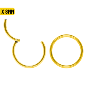 SEGMENTO CLICKER AÇO PVD GOLD - 0.8 X 8MM - Imagem 1
