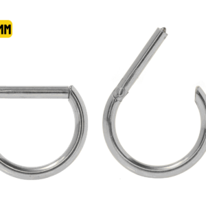 MEIA ARGOLA CLICKER TITÂNIO - 12MM - Imagem 1