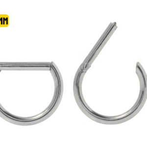 MEIA ARGOLA CLICKER TITÂNIO - 10MM - Imagem 1