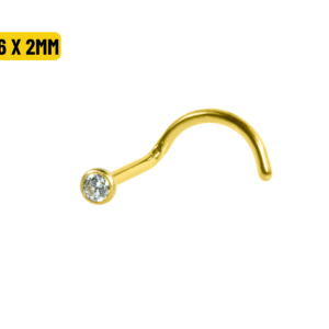 NOSTRIL TITÂNIO PVD GOLD - 0.6 X 2MM - Imagem 1