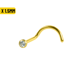 NOSTRIL TITÂNIO PVD GOLD - 0.6 X 1.5MM - Imagem 1