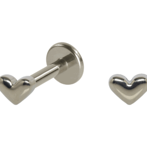 LABRET TITÂNIO R/I CORAÇÃO 3MM - Imagem 1
