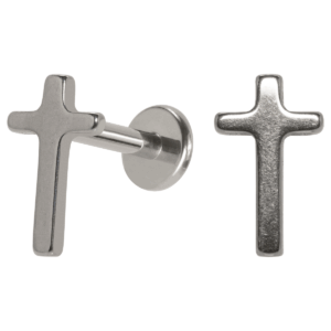 LABRET TITÂNIO R/I CRUZ - Imagem 1